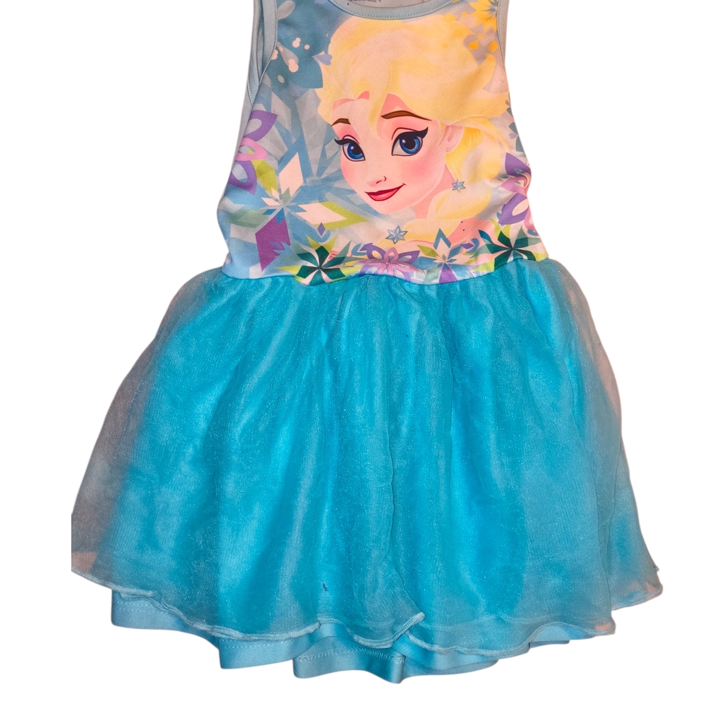 Girls Blue Elsa Tulle Dress Top